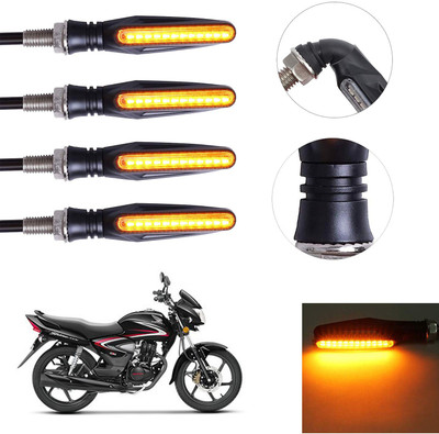Vagary Front, Rear LED Indicator Light for Honda CB Shine(Yellow)