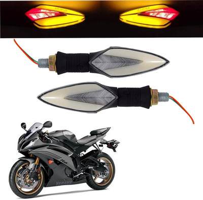 Vagary Front, Rear LED Indicator Light for Yamaha Universal For Bike(Red, Yellow)