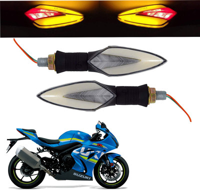 Vagary Front, Rear LED Indicator Light for Suzuki Universal For Bike(Red, Yellow)