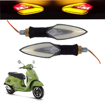 Vagary Front, Rear LED Indicator Light for Piaggio Vespa(Red, Yellow)