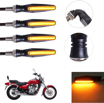 Vagary Front, Rear LED Indicator Light for Bajaj Avenger(Yellow)