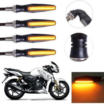 Vagary Front, Rear LED Indicator Light for TVS Universal For Bike(Yellow)
