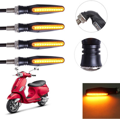 Vagary Front, Rear LED Indicator Light for Piaggio Universal For Bike(Yellow)