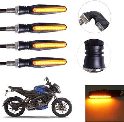 Vagary Front, Rear LED Indicator Light for Bajaj Pulsar 150(Yellow)