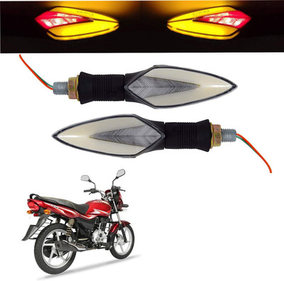 Vagary Front, Rear LED Indicator Light for Bajaj Platina 100(Red, Yellow)