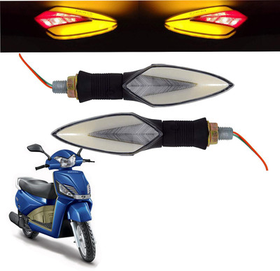 Vagary Front, Rear LED Indicator Light for Mahindra Gusto(Red, Yellow)