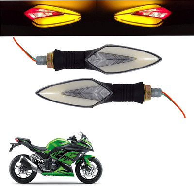 Vagary Front, Rear LED Indicator Light for Kawasaki Ninja 300(Red, Yellow)