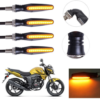 Vagary Front, Rear LED Indicator Light for Honda CB Trigger(Yellow)
