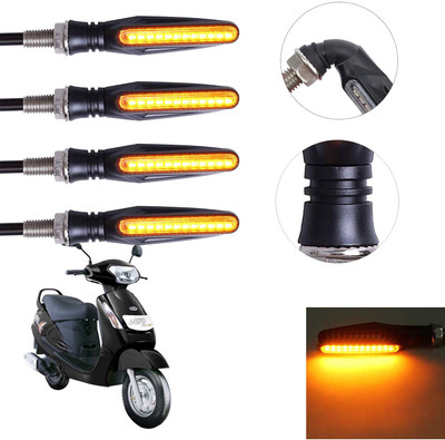 Vagary Front, Rear LED Indicator Light for Mahindra Duro DZ(Yellow)