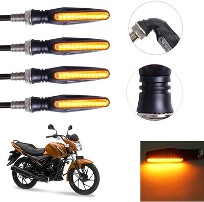 Vagary Front, Rear LED Indicator Light for Suzuki Universal For Bike(Yellow)