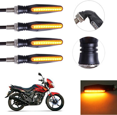 Vagary Front, Rear LED Indicator Light for TVS Flame DS125(Yellow)