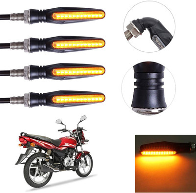 Vagary Front, Rear LED Indicator Light for Bajaj Platina 100(Yellow)