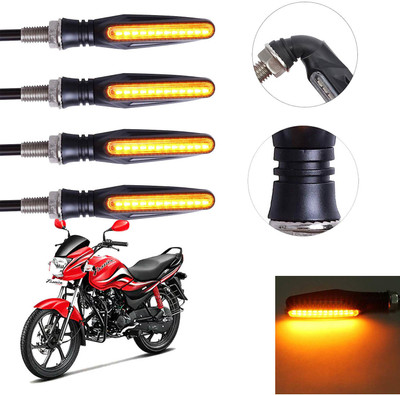 Vagary Front, Rear LED Indicator Light for Hero Passion(Yellow)