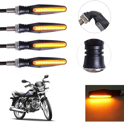 Vagary Front, Rear LED Indicator Light for Hero Splendor Pro(Yellow)