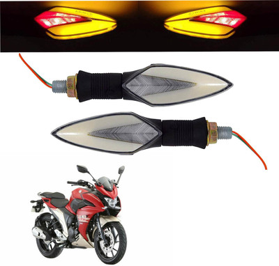 Vagary Front, Rear LED Indicator Light for Yamaha Fazer(Red, Yellow)