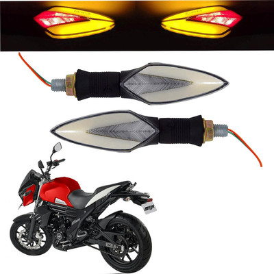 Vagary Front, Rear LED Indicator Light for Mahindra Mojo(Red, Yellow)