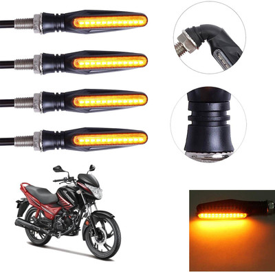 Vagary Front, Rear LED Indicator Light for Hero Universal For Bike(Yellow)