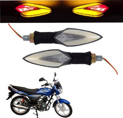 Vagary Front, Rear LED Indicator Light for Bajaj Platina(Red, Yellow)