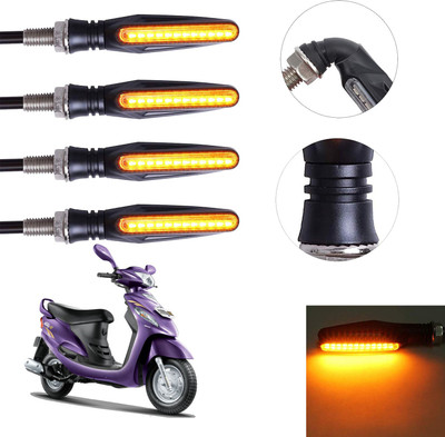 Vagary Front, Rear LED Indicator Light for Mahindra Rodeo RZ(Yellow)