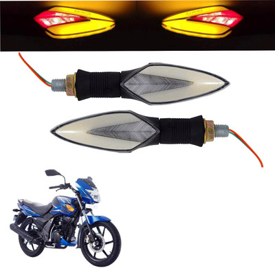 Vagary Front, Rear LED Indicator Light for TVS Flame SR125(Red, Yellow)