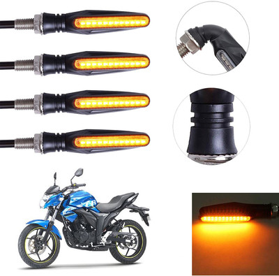 Vagary Front, Rear LED Indicator Light for Suzuki Gixxer(Yellow)