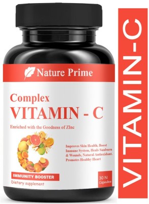Nature Prime Vitamin C Complex 1000mg tablets with Amla & Zinc For Immune Support for adults(30 Capsules)