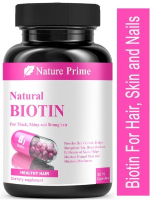 Nature Prime Biotin Maximum Strength for Hair Skin & Nails-10000 mcg(30 Capsules)