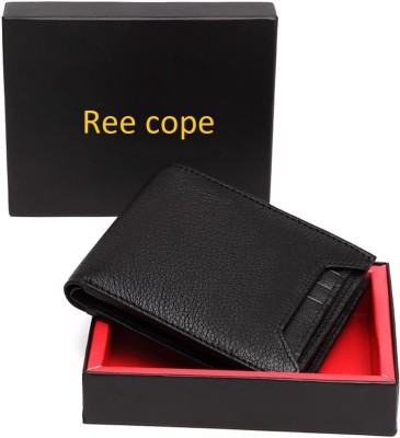 ree cope Men Casual, Trendy, Travel Black Genuine Leather Wallet(6 Card Slots)