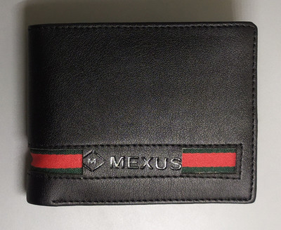 MEXUS Men Casual Black Artificial Leather Wallet(3 Card Slots)
