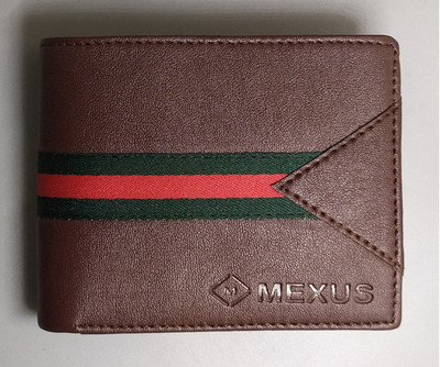 MEXUS Men Brown Artificial Leather Wallet(3 Card Slots)