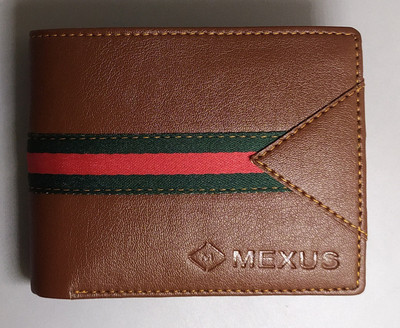MEXUS Men Tan Artificial Leather Wallet(3 Card Slots)
