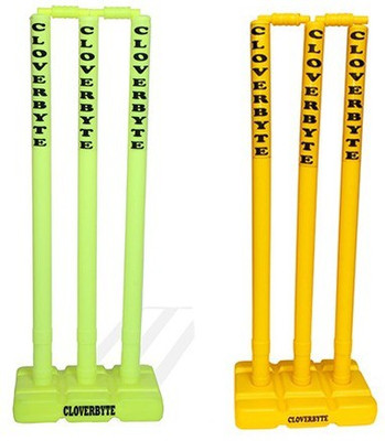 CLOVERBYTE Combo Set Of Cricket Wicket Full Cricket Wicket Green And Yellow(Multicolor)