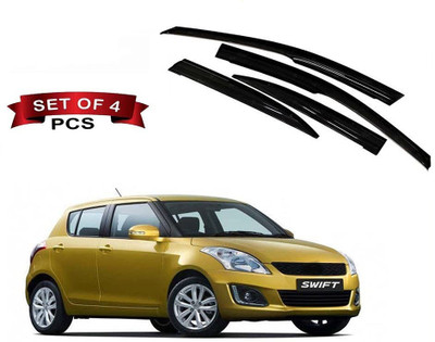 ASRAUTO For Front, Rear Wind Deflector(Tinted Maruti Swift LXI)