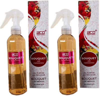 aco PERFUMES BOUQUET Car Freshener Spray BOUQUET All purpouse trigger air freshner 500ml combo set .(2 x 250 ml)