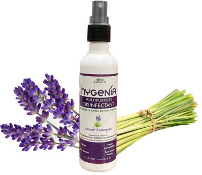 Premium Bionaturals Hygenia Multipurpose Disinfectant with Lavender and Lemongrass Essential Oils – Eco Friendly and Biodegradable – Non Toxic – Government of India Formulation – Safe for Electronics - Travel Pack 100ml(100 ml)