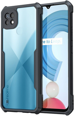 Flipkart SmartBuy Back Cover for Realme C12, Realme Narzo 20, Realme Narzo 30A, Realme C25, Realme C25s, Plain, Case, Cover(Black, Transparent, Camera Bump Protector)