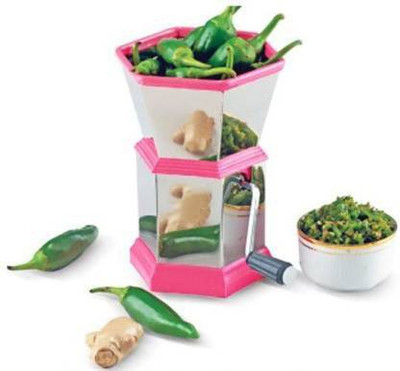 nunki trend Vegetable & fruit hexagonal chilly and dry fruit onion mirchi nut chopper with stainless steel blade Vegetable & Fruit Chopper(1 pcs)