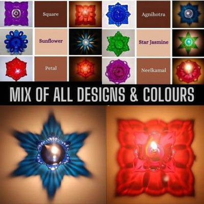 cut rate creation Plastic (Pack of 12) Table Diya Set(Height: 3 inch)