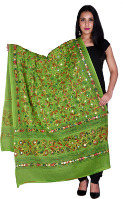 Apratim Cotton Blend Printed Women Dupatta