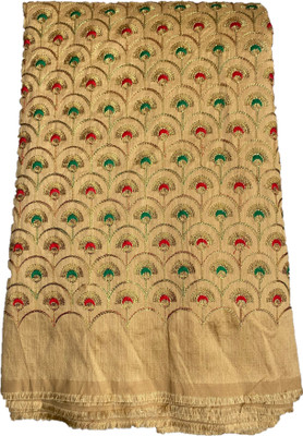 Dudheeba Textiles Silk Blend Embroidered Blouse Material