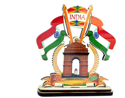 WOLCH Indian Flag Double Sided Wind Car Dashboard Flag(Plastic)