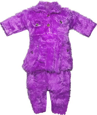 Kids Wear Fashion Baby Girls Casual Sweater Pyjama(Purple)