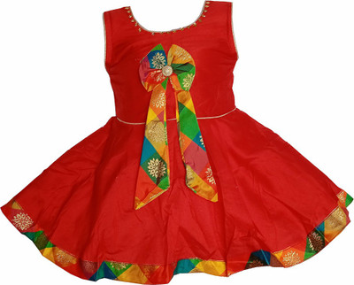 harshvardhanmart Midi/Knee Length Party Dress(Yellow, Sleeveless)