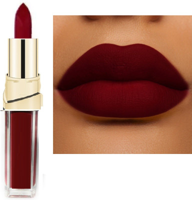 ADJD 2 IN 1 LIPSTICK MATTE LIQUID LIPSTICK WITH CRAYON LIPSTICK TWO IN ONE, LIQUID MAROON LIPSTICK ,MAROON MATTE LIPSTICK MAKEUP(MAROON, 10 g)