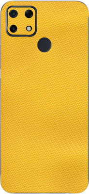 Mclaxa Realme Narzo 30 A, realme narzo 30 a, Realme Narzo 30 A Mobile Skin(Yellow Carbon Skin With Super matte finish)
