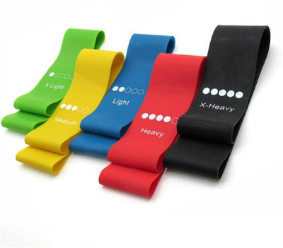 SERCUI Set of 5 Bands for Physical Therapy,Stretching, Home Fitness, Yoga Resistance Tube Resistance Tube(Multicolor)