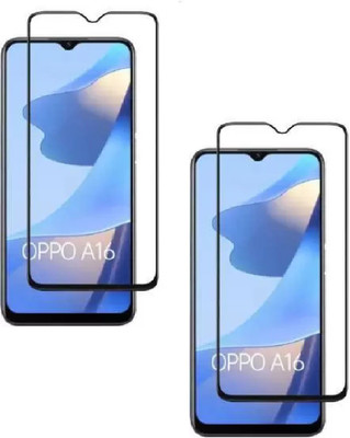 ISAAK Edge To Edge Tempered Glass for OPPO A16 Edge to Edge, Full Glue, 11D Tempered Glass(Pack of 2)