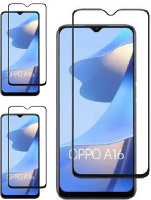 ISAAK Edge To Edge Tempered Glass for OPPO A16 Edge to Edge, Full Glue, 11D Tempered Glass(Pack of 3)
