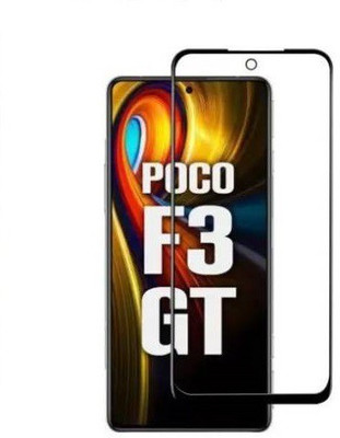 TECHSHIELD Edge To Edge Tempered Glass for Xiaomi Poco F3 GT (Black)(Pack of 1)(Pack of 1)