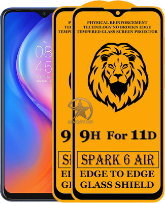 SEVEN7STAR Edge To Edge Tempered Glass for Tecno Spark 6 Air(Pack of 2)